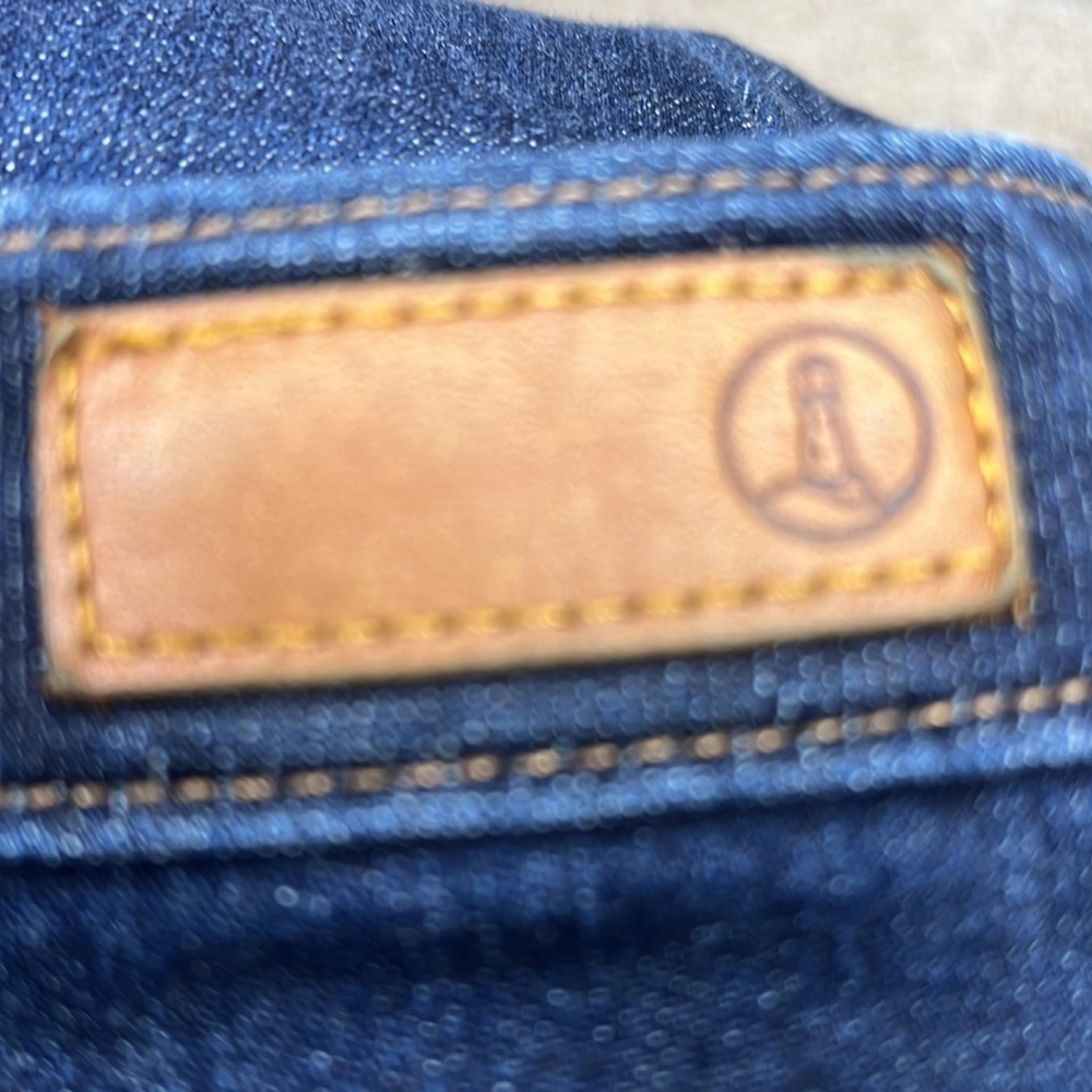Lands’ End Fit 1 Slim Leg Blue Dark Denim Mid Rise Skinny Stretch Jeans Women 8 - Picture 11 of 15